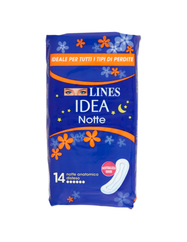 Assorbenti Lines Idea Notte: Protezione Affidabile per il Ciclo Mestruale Notturno-ilregnodelloshop.it