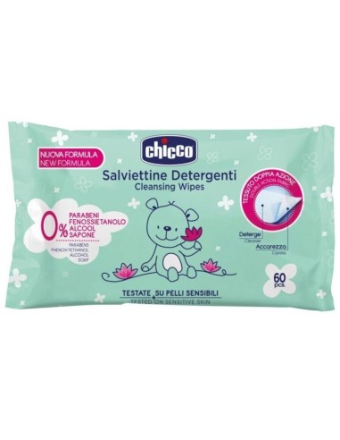 60 Salviettine Detergenti Chicco: Delicatezza e Efficacia per la Cura del Tuo Bambino-ilregnodelloshop.it