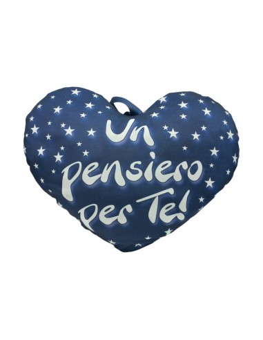 Cuscino Cuore "Un Pensiero per Te" - Idea Regalo San Valentino-ilregnodelloshop.it