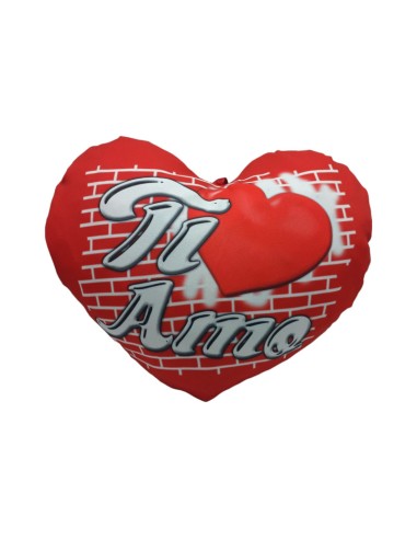 Cuscino Cuore "Ti Amo" 40x35 cm - Idea Regalo Romantico per San Valentino-ilregnodelloshop.it